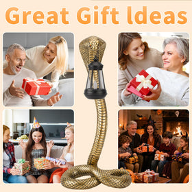 QZJDDZSW yard snake lamp creates a focal point in outdoor spaces.