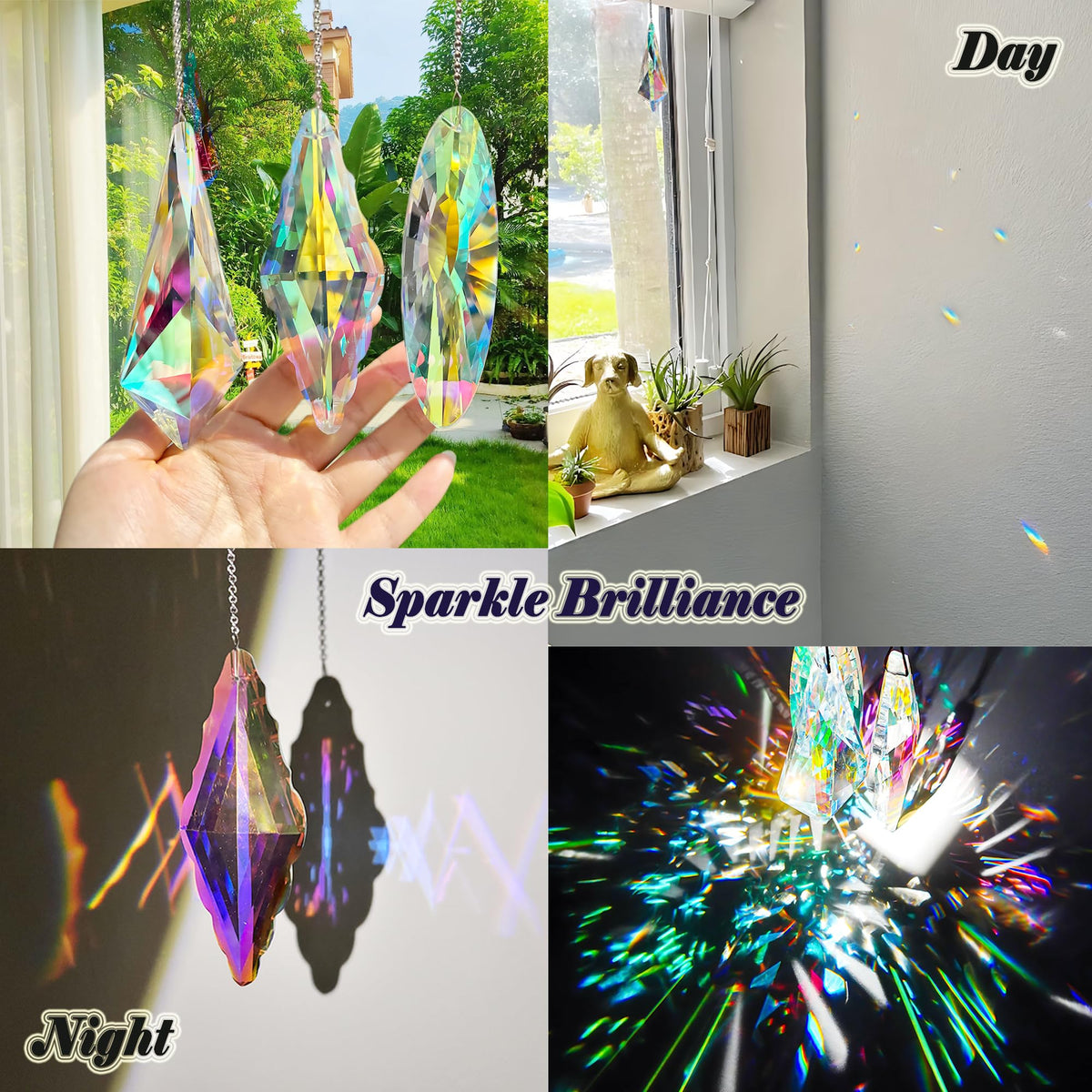 R REVOLEURT rainbow-maker prisms create colorful light displays for home decor