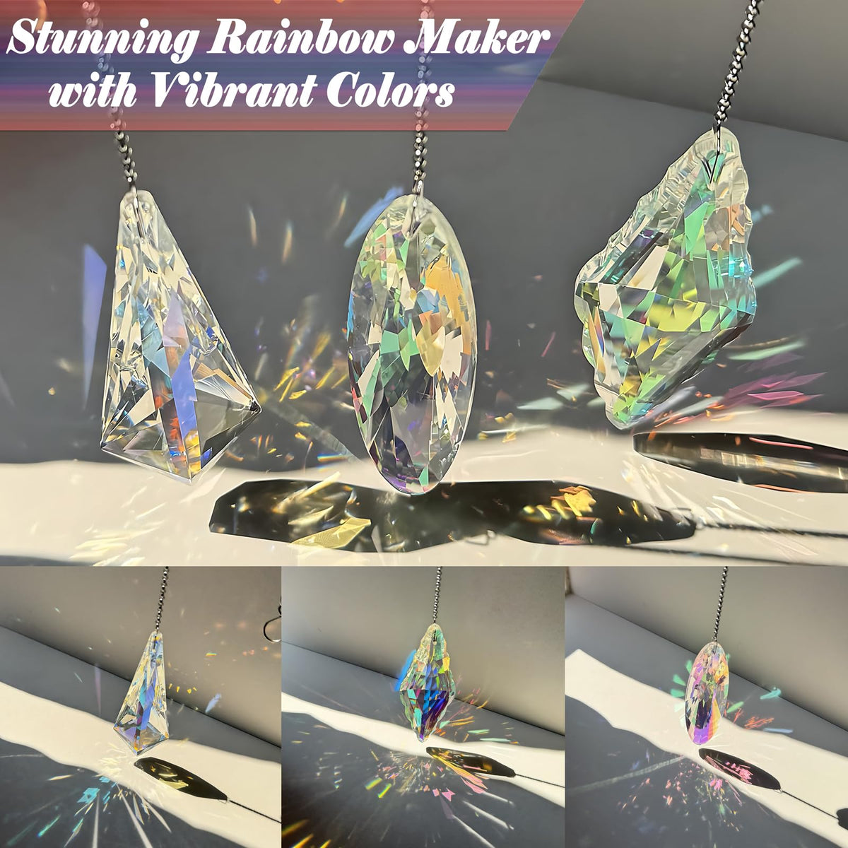 R REVOLEURT window-hanging crystal prisms elevate indoor ambiance