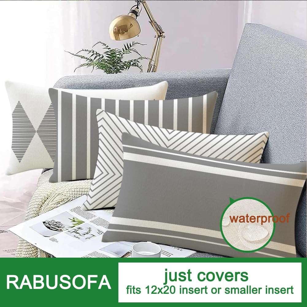 Hidden zipper on grey-beige lumbar cover maintains a clean look