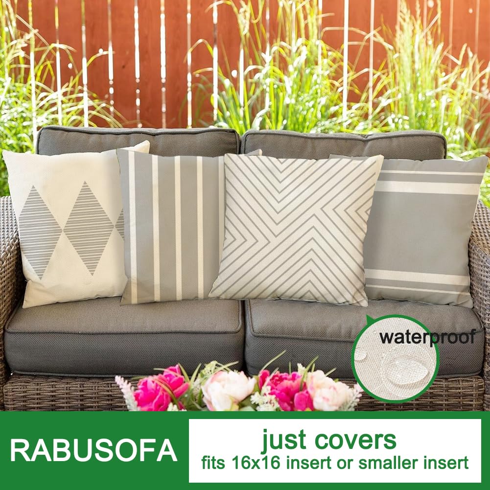 RABUSOFA boho-style fabric detail adds texture to outdoor spaces