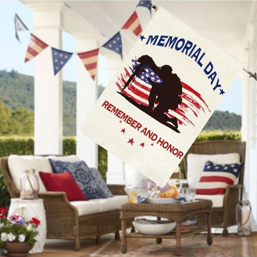 RABUSOFA bright patriotic print brightens outdoor spaces.