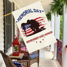 RABUSOFA double-sided flag close-up shows crisp patriotic print.
