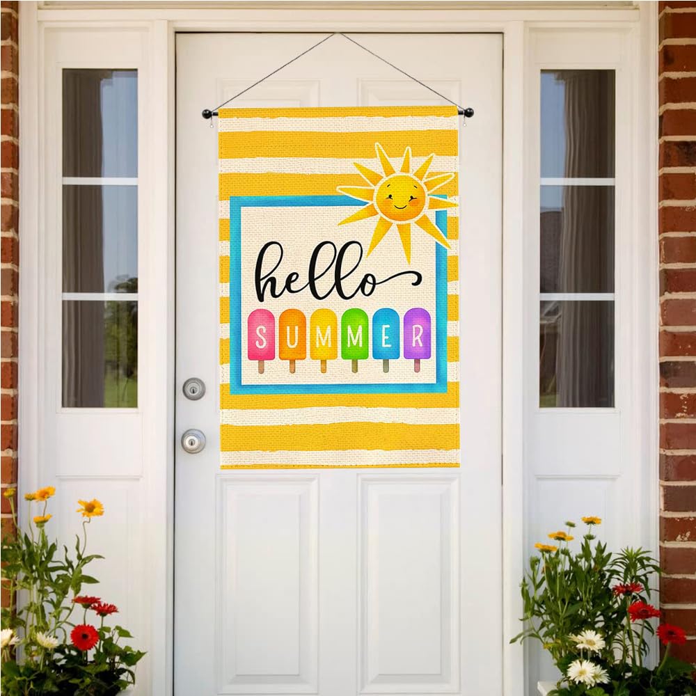 RABUSOFA durable burlap flag 28x40 for weather-resistant outdoor use.