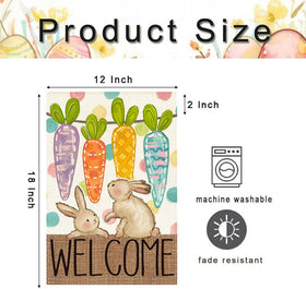 RABUSOFA double-sided Easter flag offers visibility from any angle for yard.
