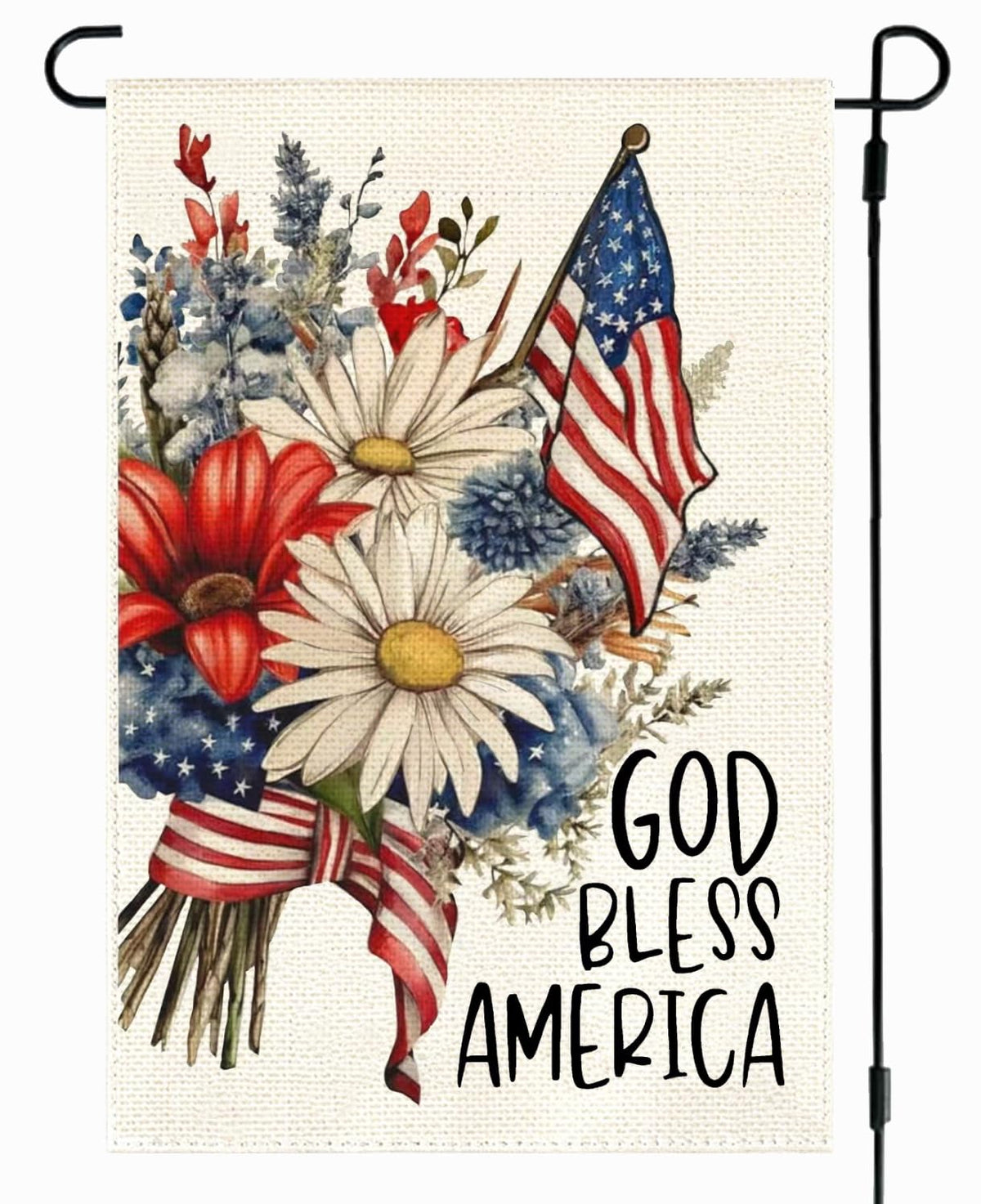 RABUSOFA 4th of July flag: double-sided visibility for outdoor display.