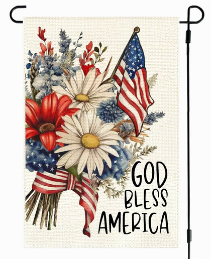 RABUSOFA 4th of July flag: double-sided visibility for outdoor display.