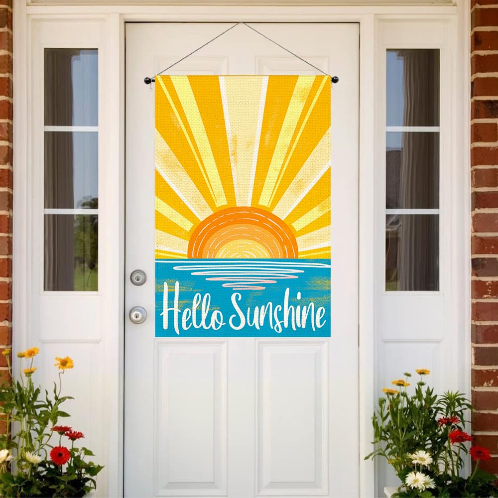 RABUSOFA Hello Sunshine flag shows color clearly from both sides.