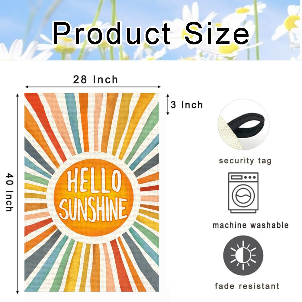 RABUSOFA Hello Sunshine flag on deck setup elevates summer curb appeal