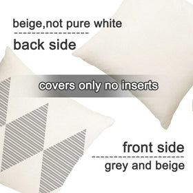 RABUSOFA outdoor pillow cover 16x16 gray beige boho enhances garden decor