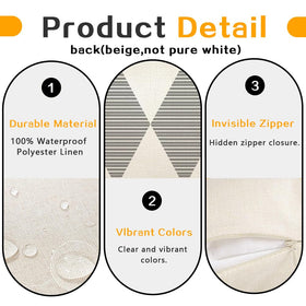 Durable outdoor pillow covers for poolside or balcony