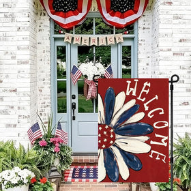 RABUSOFA weatherproof polyester flag withstands sun and rain for lasting color.