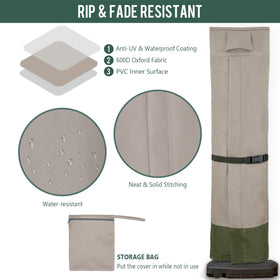 Two air vents on the Rachmi cover promoting airflow and dryness