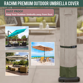 Zippered access with pole pocket on a cantilever umbrella cover