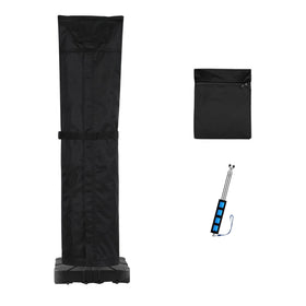 Rachmi patio cantilever umbrella cover on 9-13 ft umbrella protects from rain and sun.