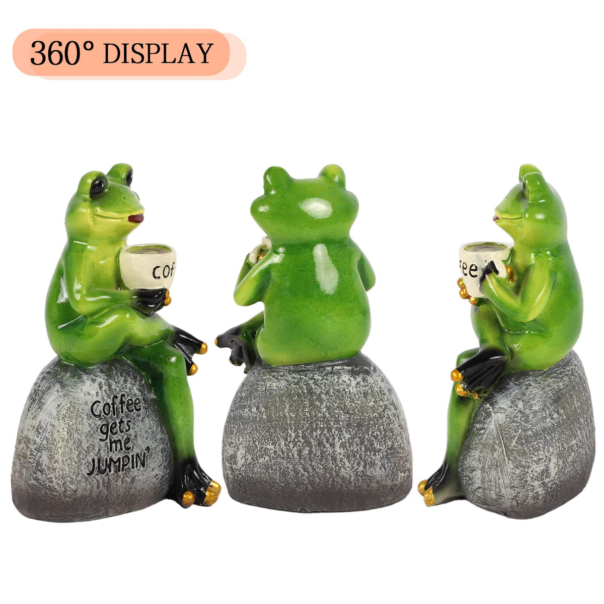Raeasily frog decor resin statue in the garden enhances greenery.