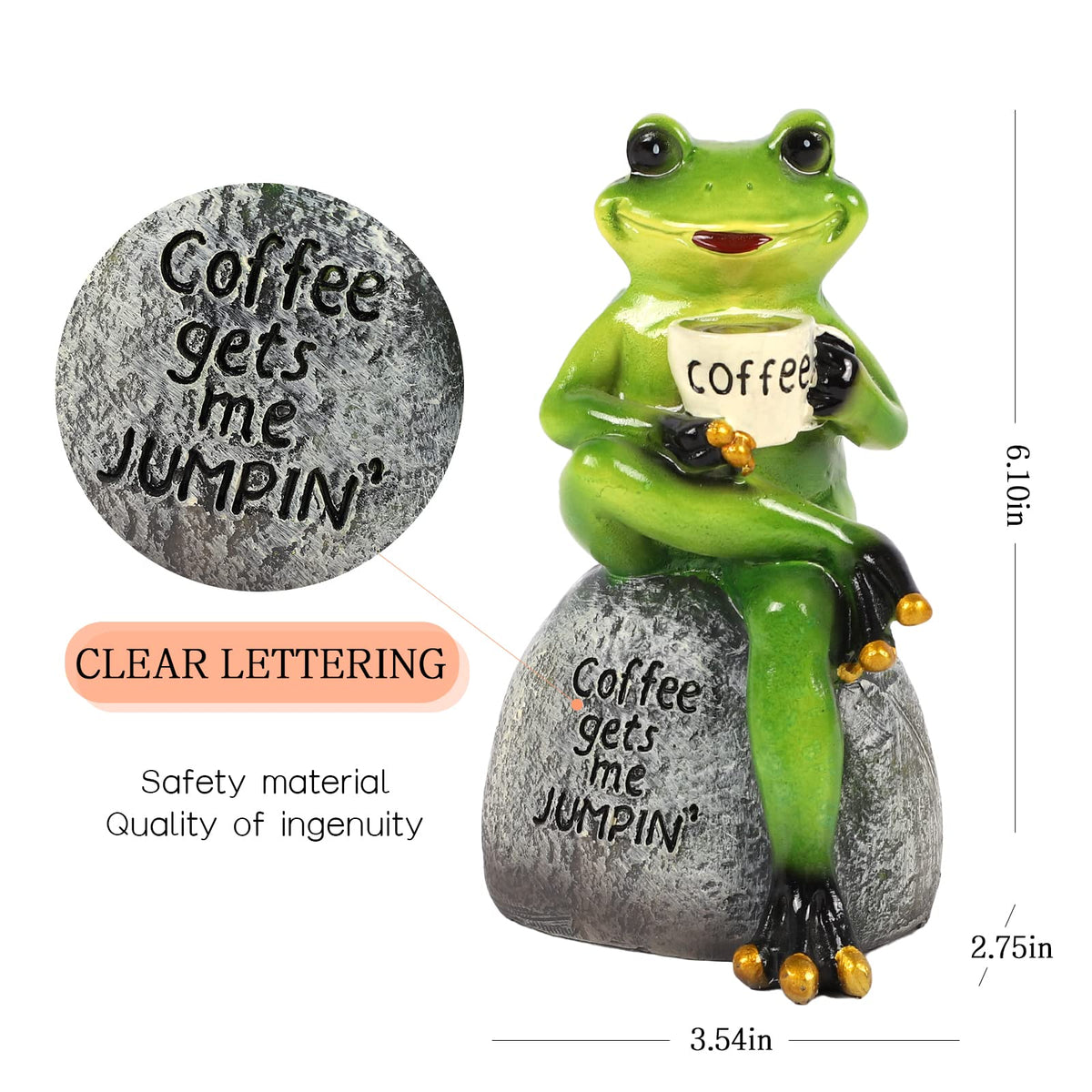 Raeasily frog decor resin statue on a tabletop adds whimsy to spaces.