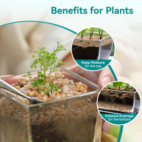 Rahato coarse sand for vases and planters adds depth and drainage.