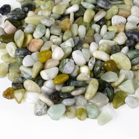 Rahato jade pebbles for indoor plant displays with glossy finish