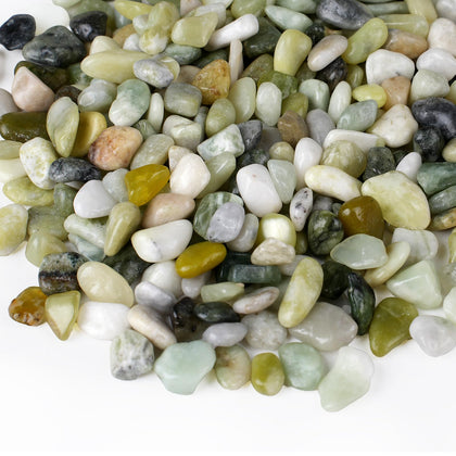 Rahato jade pebbles for indoor plant displays with glossy finish