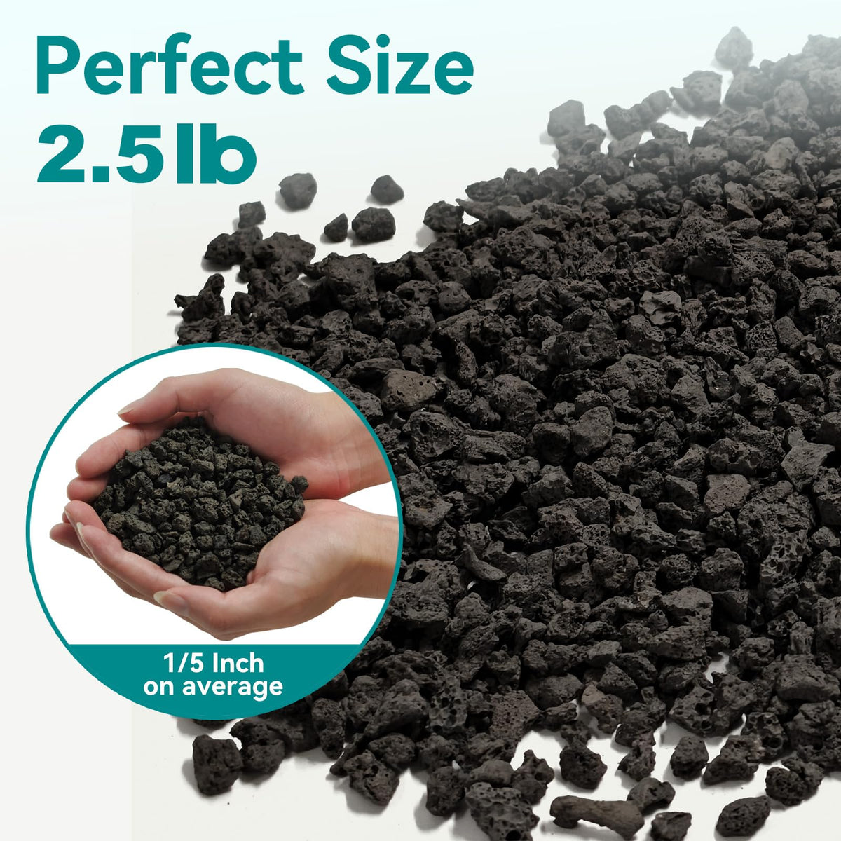 Rahato lava rocks drainage setup enhances soil aeration for potted plants.