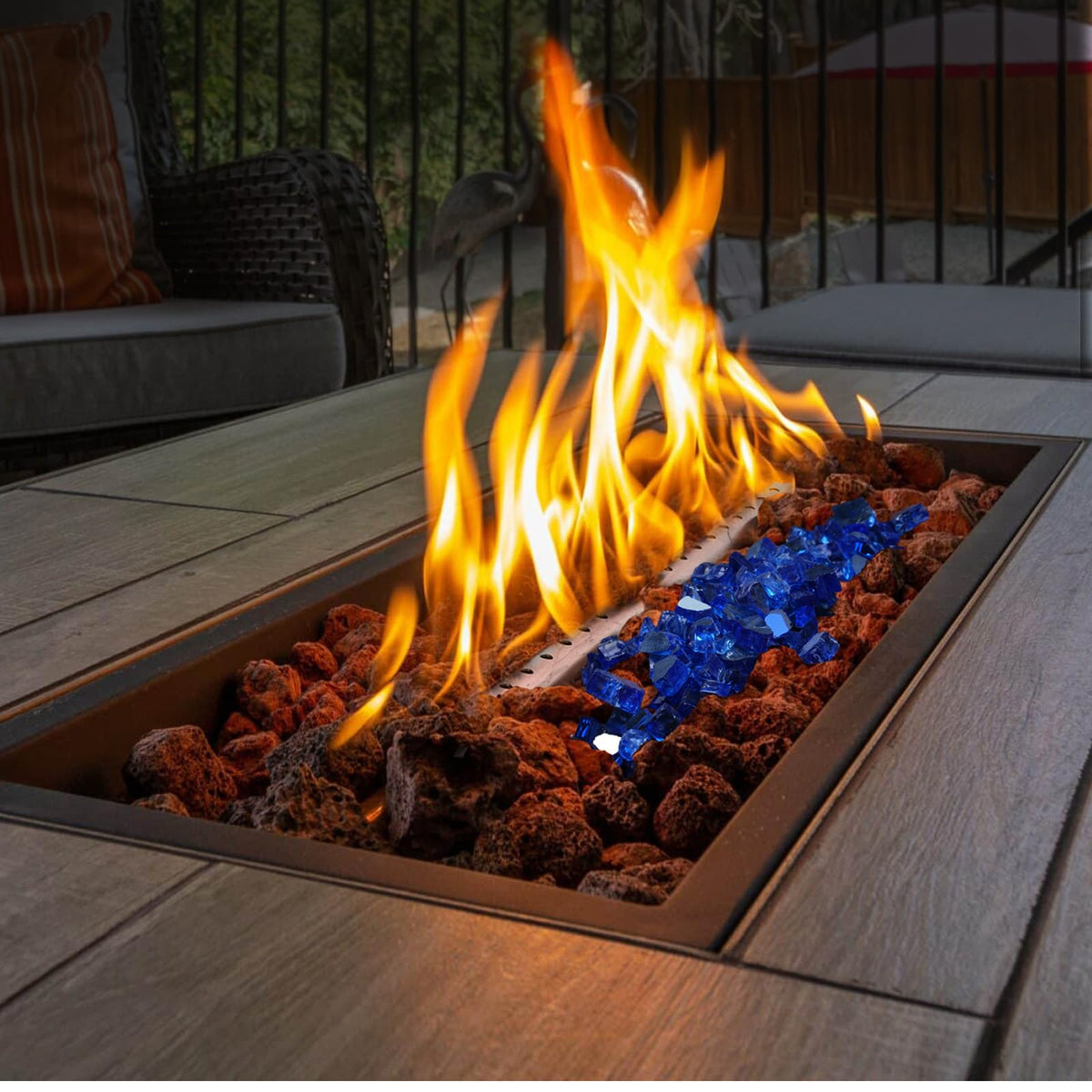 Rahato lava rocks withstand high temperatures for durable outdoor flames