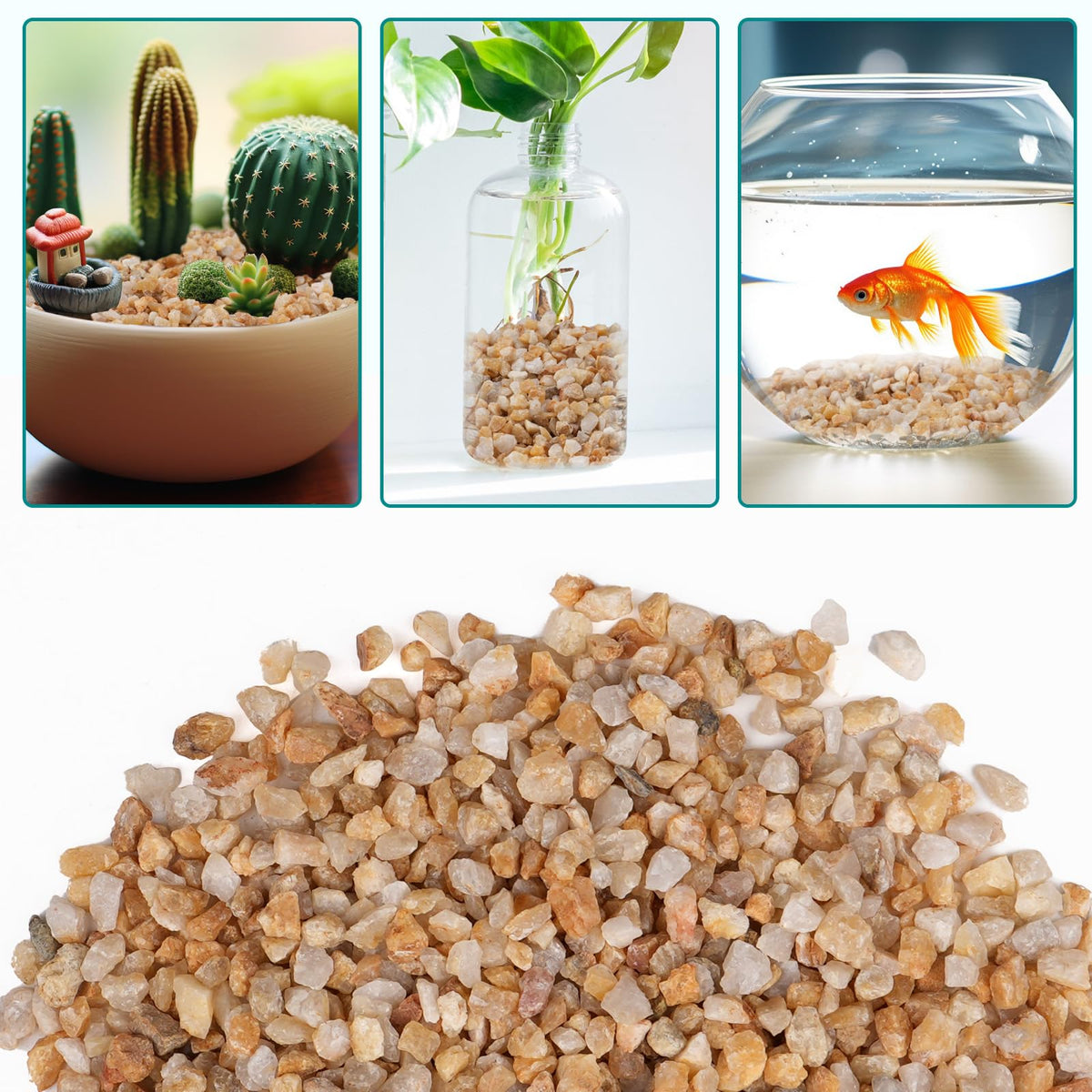 Rahato gravel for crafts provides natural texture for DIY projects.