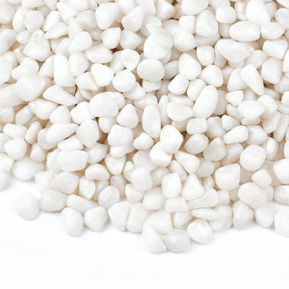 Rahato small white rocks for planters shine with a premium look