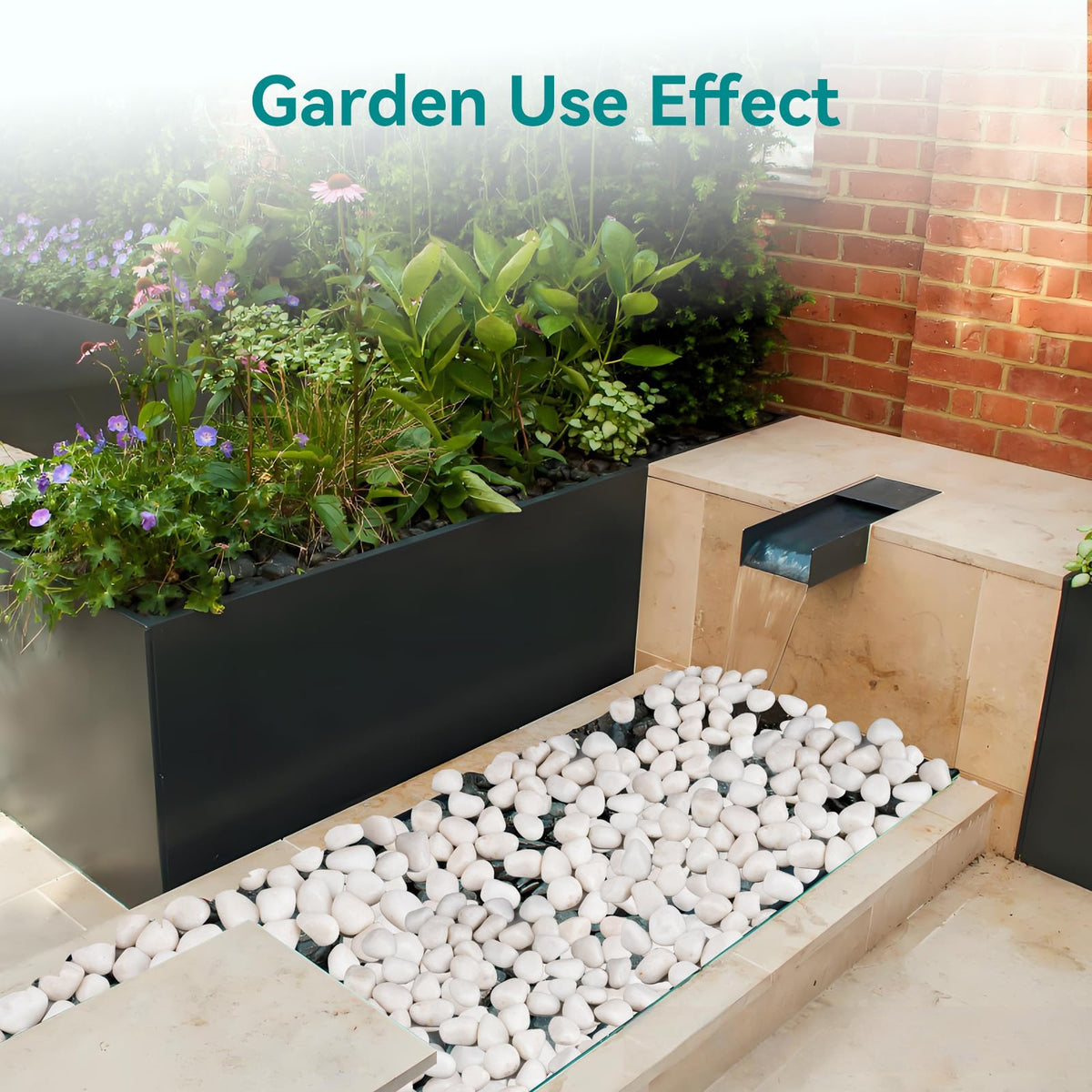 Rahato white rocks 1-2 inch for gardens brighten features and moisture balance.