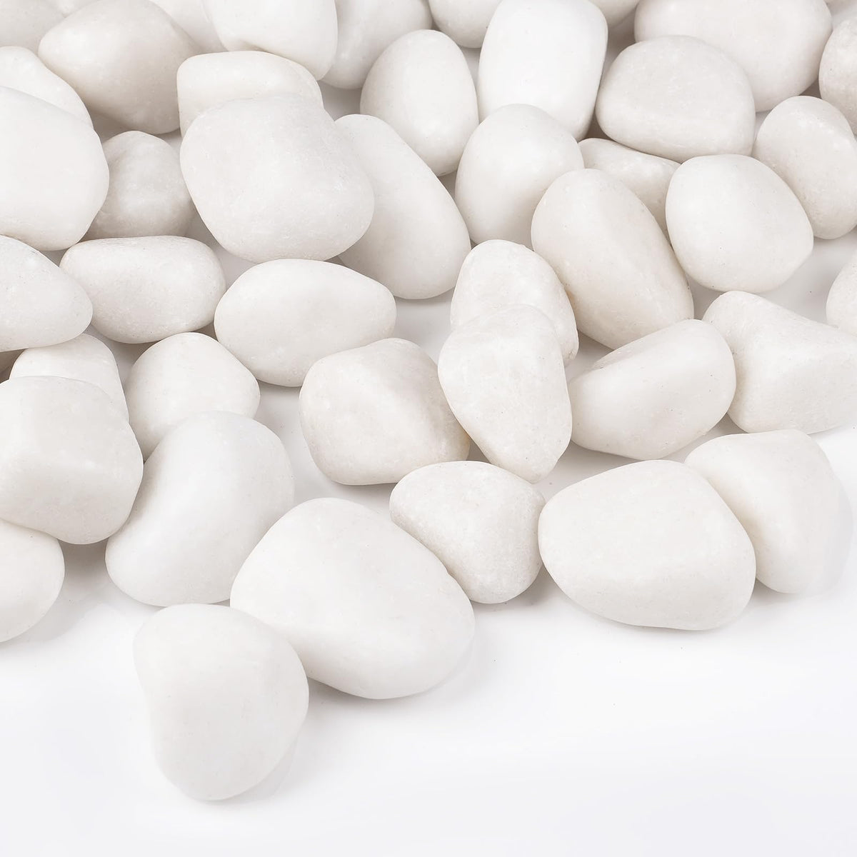Rahato white rocks 1-2 inch for indoor plants improve drainage and elegance.