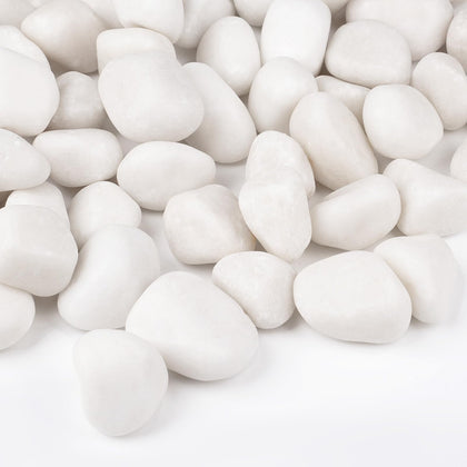 Rahato white rocks 1-2 inch for indoor plants improve drainage and elegance.
