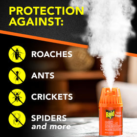 Raid Deep Reach Fogger penetrates cracks and crevices to reach hiding bugs.