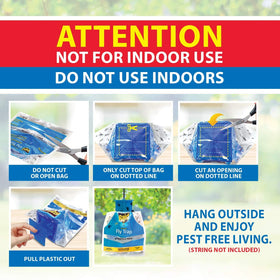 Raid fly trap water-activated lure attracts pests when water is added.