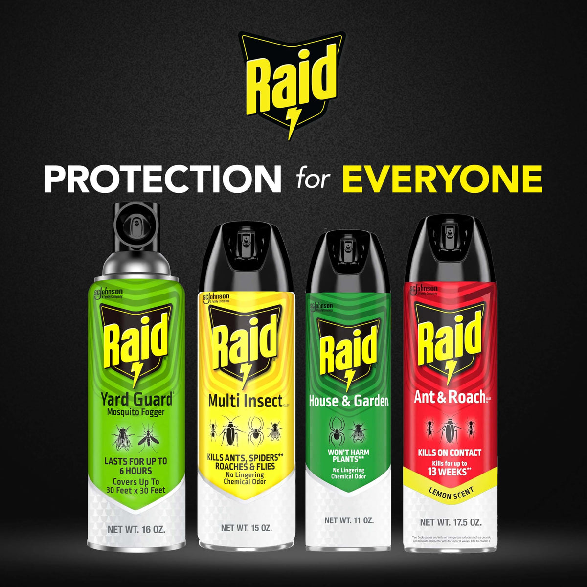 Raid House & Garden four-pack provides dependable bug protection.