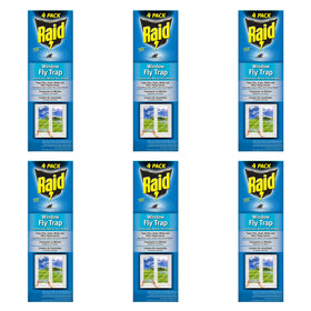 Raid window fly trap 6-pack on glass traps flies quietly without chemicals