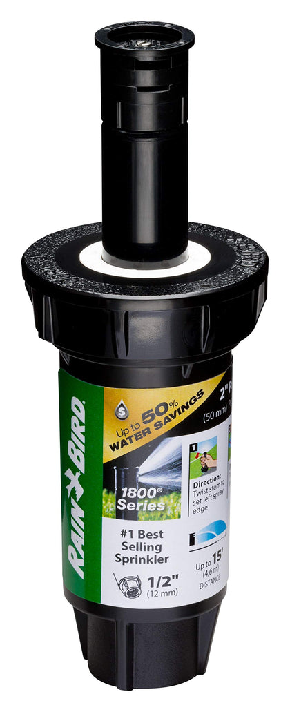 Rain Bird 1802QDSPRS dual-spray nozzle close-up delivering precise coverage