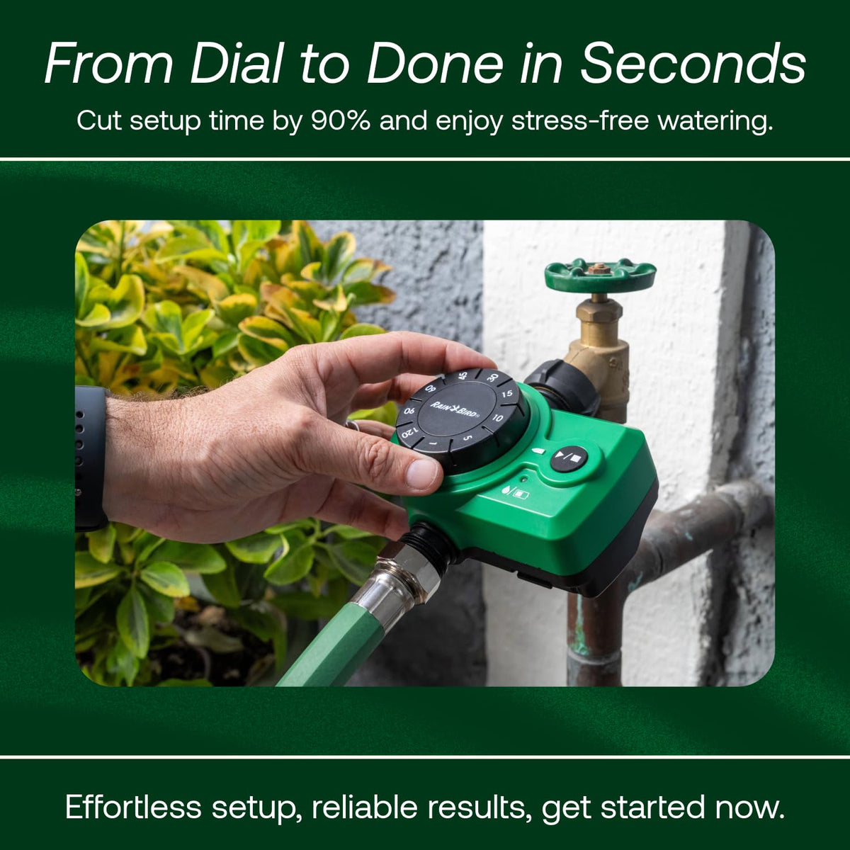 Rain Bird 1ZEHTMRS LED status indicator shows watering state at a glance.