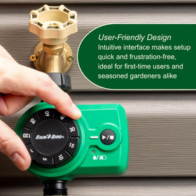 Rain Bird 1ZEHTMRS run-time options range from 1 minute to 2 hours for flexible watering.