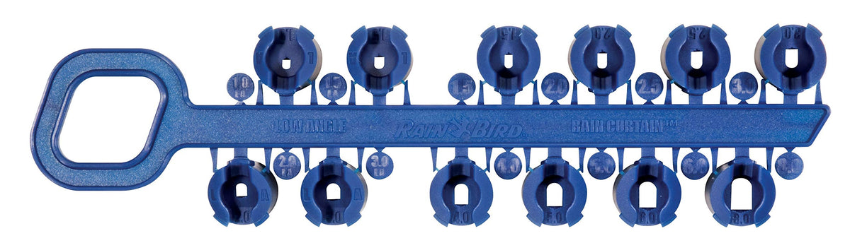Rain Bird 4252NZLPK nozzle set enables adjustable flow for even coverage.