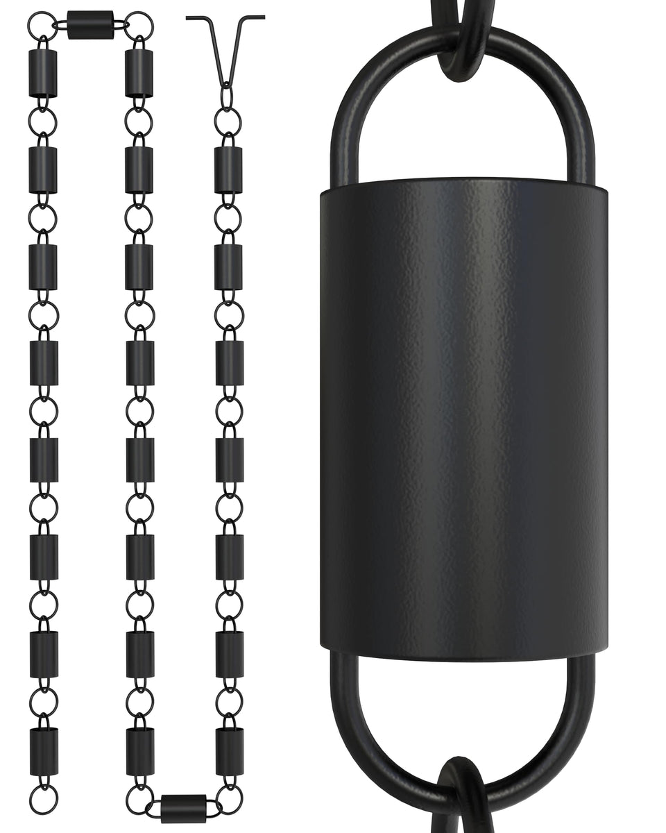 Rain Chains Direct Channel Link Rain Chain shows a graceful open-flow cascade.