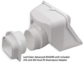 Rain Harvesting Leaf Eater Advanced on a 3x4 downspout for debris-free catchment