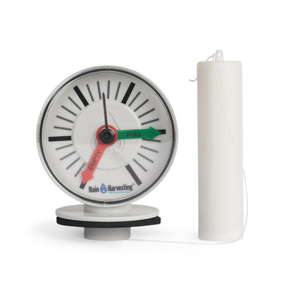 Rain Harvesting Tank Gauge front view with clear level indicators for easy monitoring.