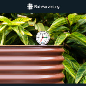 Gauge in a vented tank for real-time water level awareness.