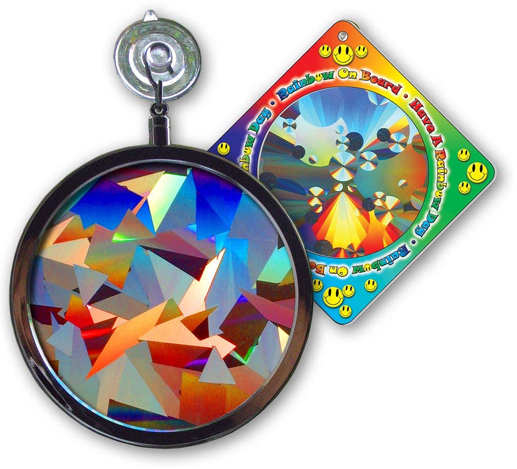 Rainbow Symphony rainbow prism suncatcher captures direct sunlight to create vivid window rainbows.