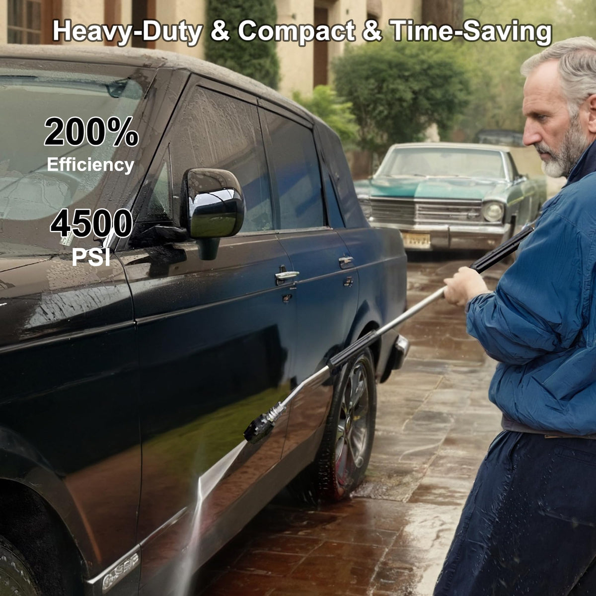 Raincovo 0-degree spray option highlighting wide-area cleaning power