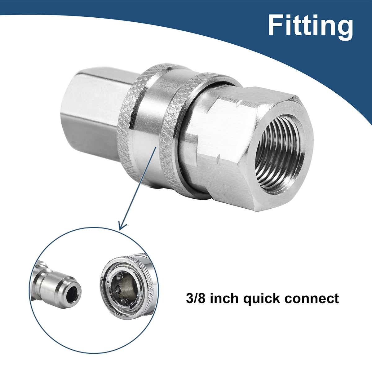 Raincovo 3-8 inch quick-connect connector enables smooth snap-in connections