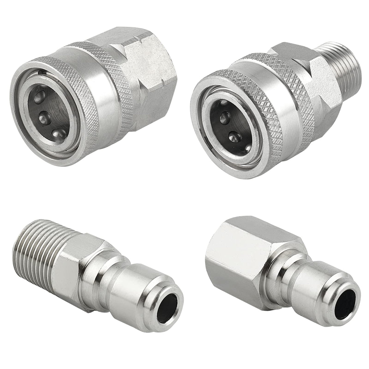 Raincovo 38-inch quick-connect fittings ready for fast hose setups.
