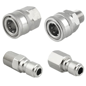 Raincovo 38-inch quick-connect fittings ready for fast hose setups.