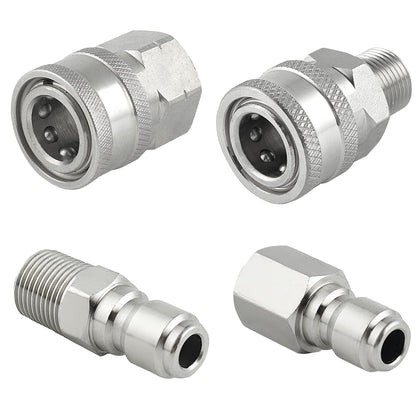 Raincovo 38-inch quick-connect fittings ready for fast hose setups.