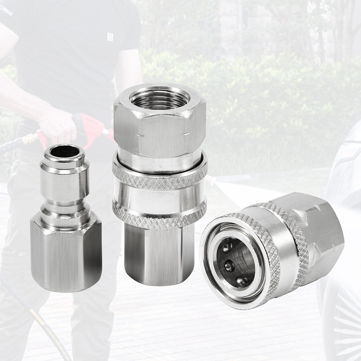 Raincovo pressure washer adapter set supports hot and cold water use